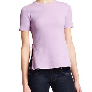 Helmut Lang Angel Side Zip Sweater LAVENDER